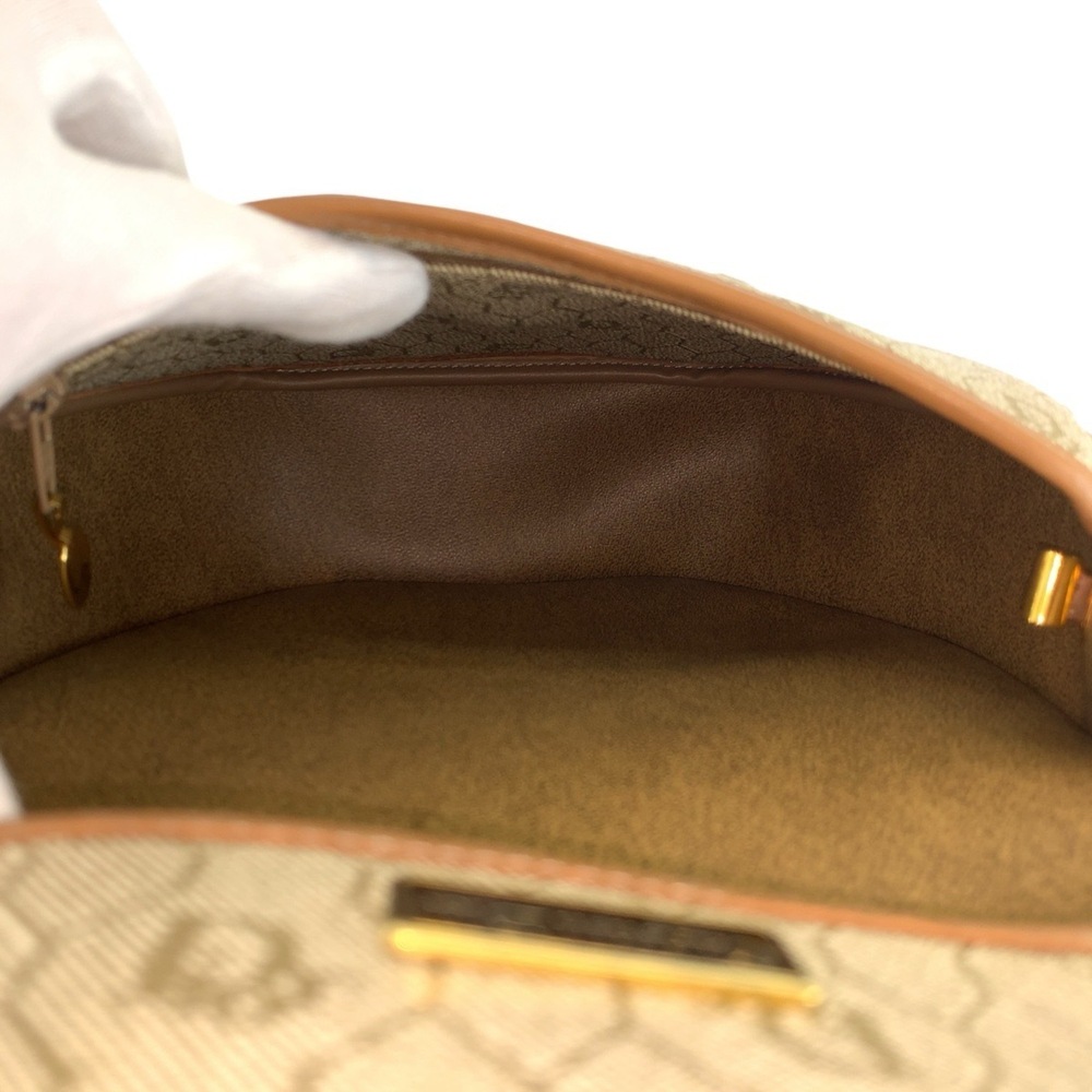 Christian Dior Vintage Honeycomb Pattern Beige Brown Leather Shoulder Bag/Pou... - Picture 7 of 8